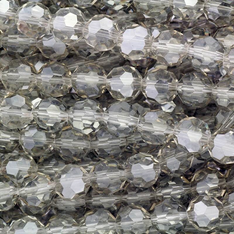 Glass beads crystal balls 8mm smoky quartz 72pcs SZSZKU0804