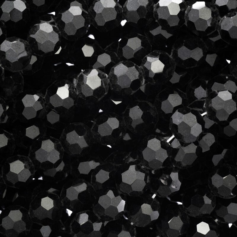 Glass beads crystal balls 8mm black 72pcs SZSZKU0806