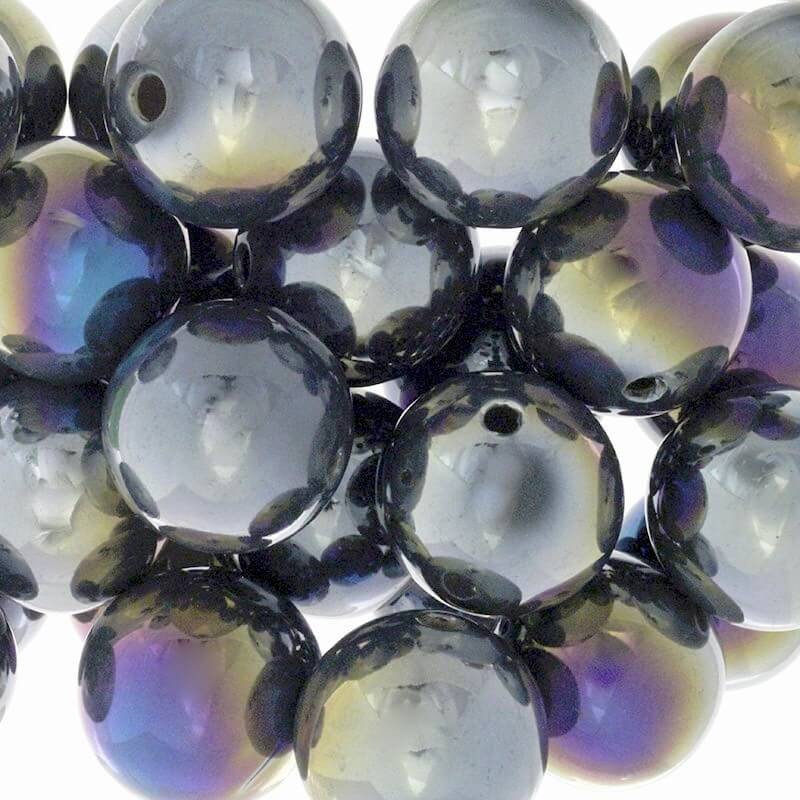 Porcelain balls beads for jewelry warm gray ab 35mm 1pc CKU35S13DA