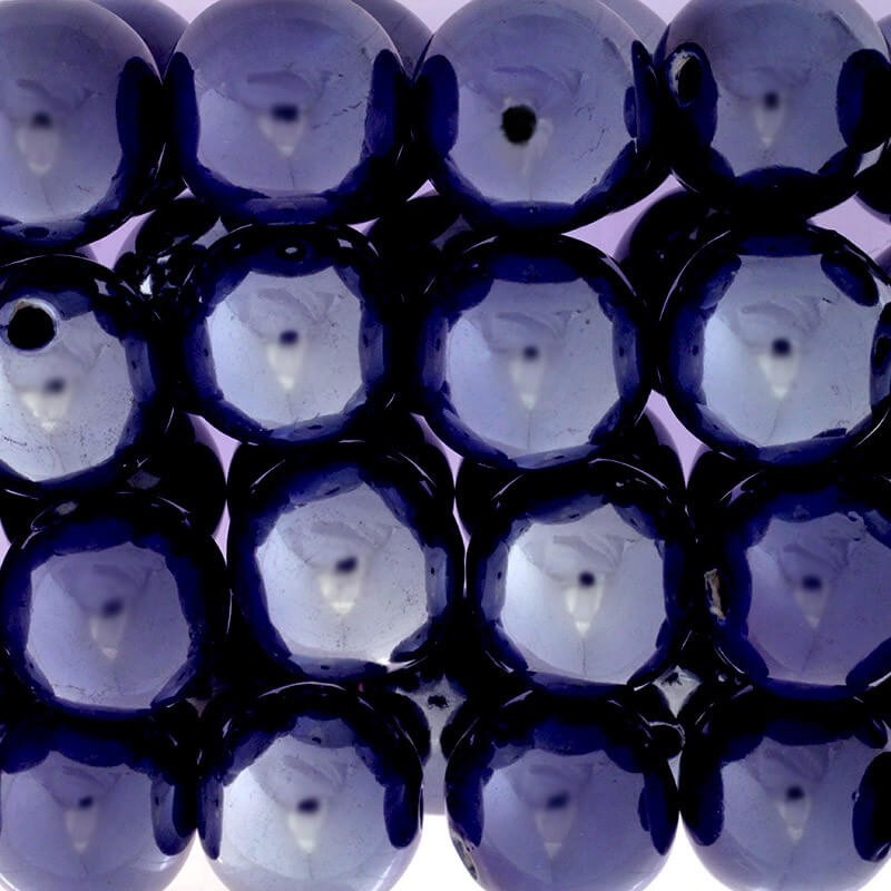 Ceramic hollow beads 28mm cobalt 1pc CKU28N19DA