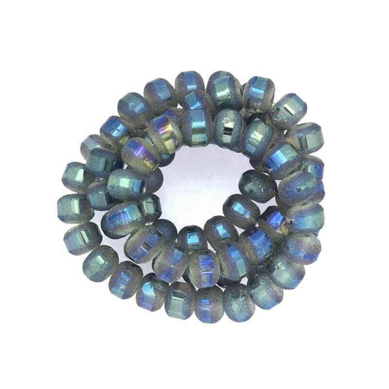 Glass beads crystal balls 10mm sparkling gray / blue opal 65pcs SZSZKU1003A