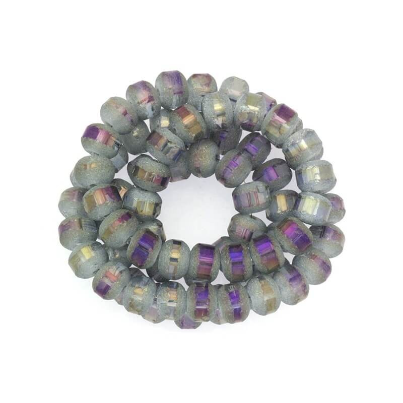 Glass beads crystal beads 10mm gray ab sparkling / 65pcs SZSZKU1002A
