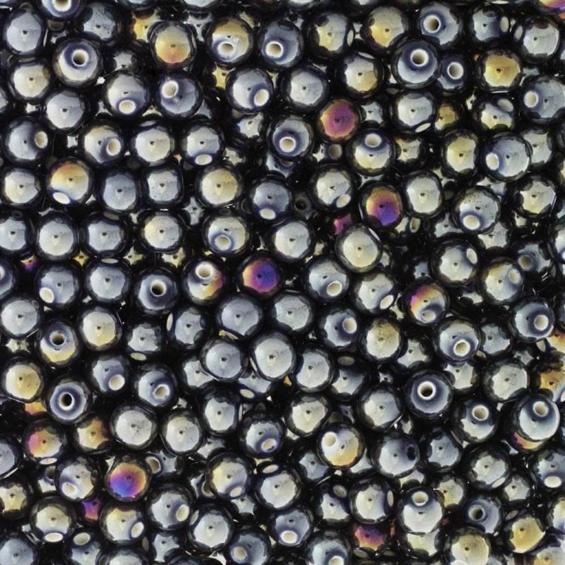 Ceramic beads / balls 8mm garnet ab 2pcs CKU08N07DA