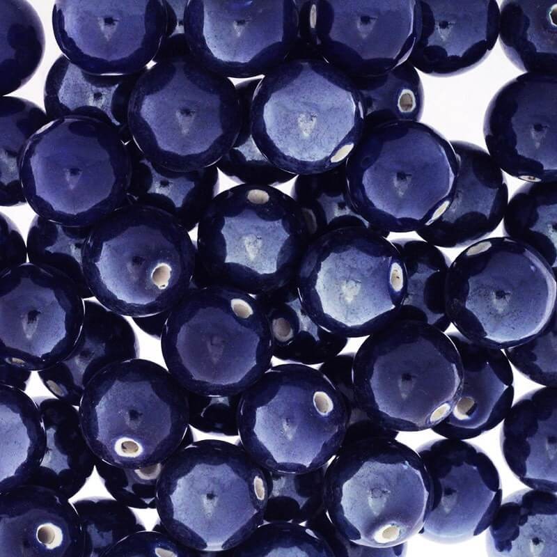 Ceramic beads / balls 18mm cobalt 1pc CKU18N19DA