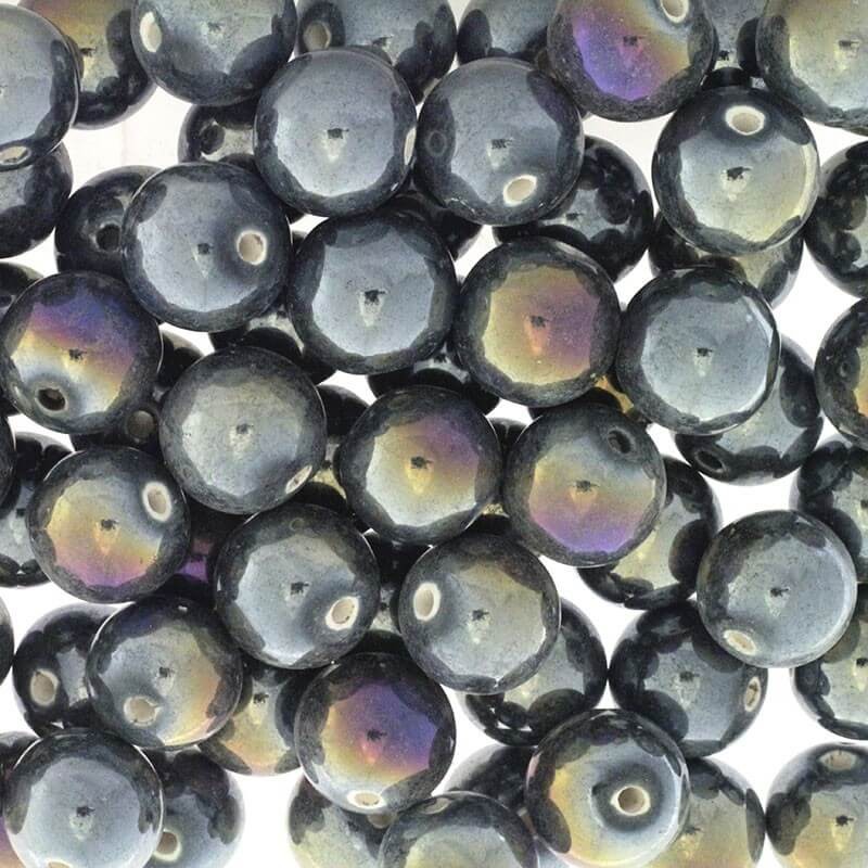Ceramic beads / balls 18mm warm gray ab1pcs CKU18S13DA