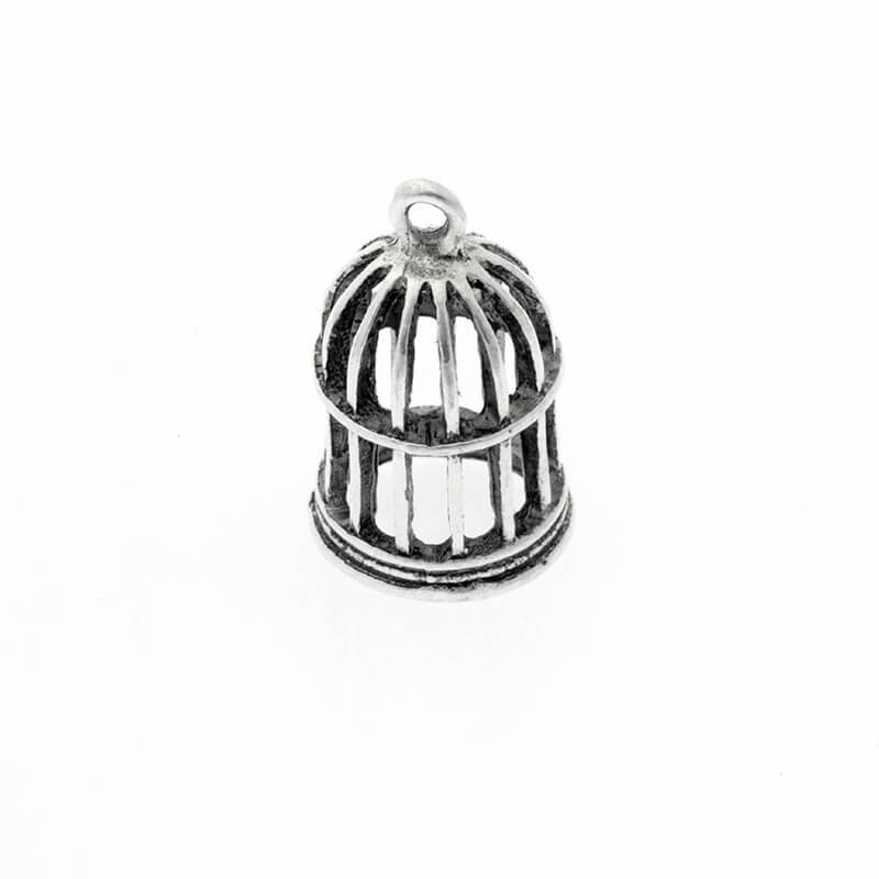 Cage hangers 3D, silver, 1 pc 24x15mm AAT019