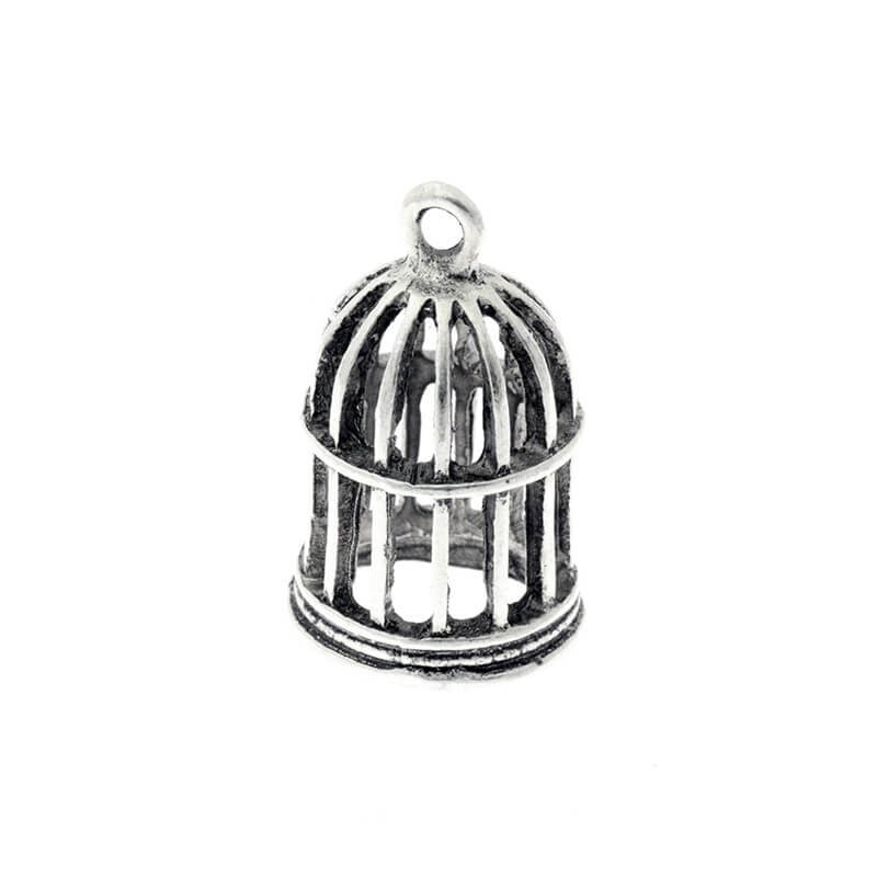 Cage hangers 3D, silver, 1 pc 24x15mm AAT019