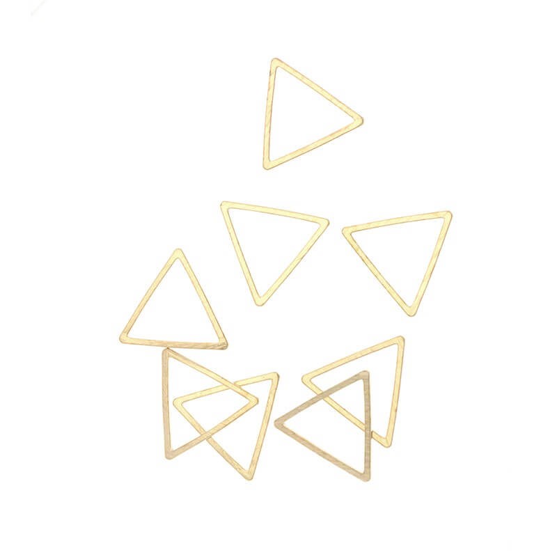 Łączniki do biżuterii Geometric trójkąty ładne złoto 13x1mm 5szt AKG304