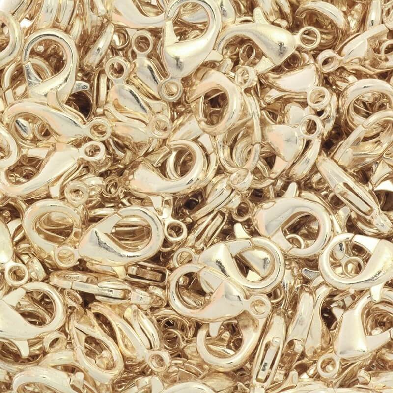 Clasps for jewelry carabiners 16x3mm rose gold 10pcs ZG16LR