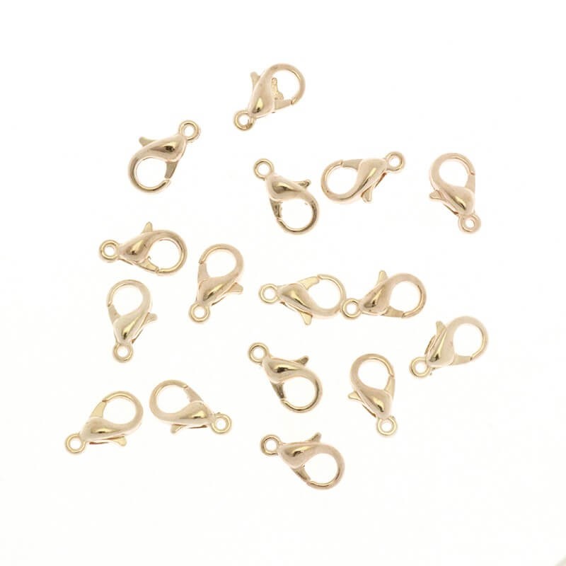 Clasps for jewelry carabiners 10x3mm rose gold 10pcs ZG10LR