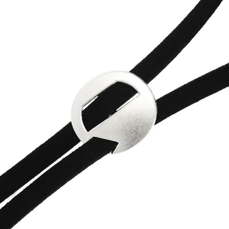 Suede leather strap 5mm black 1m RZZAE02