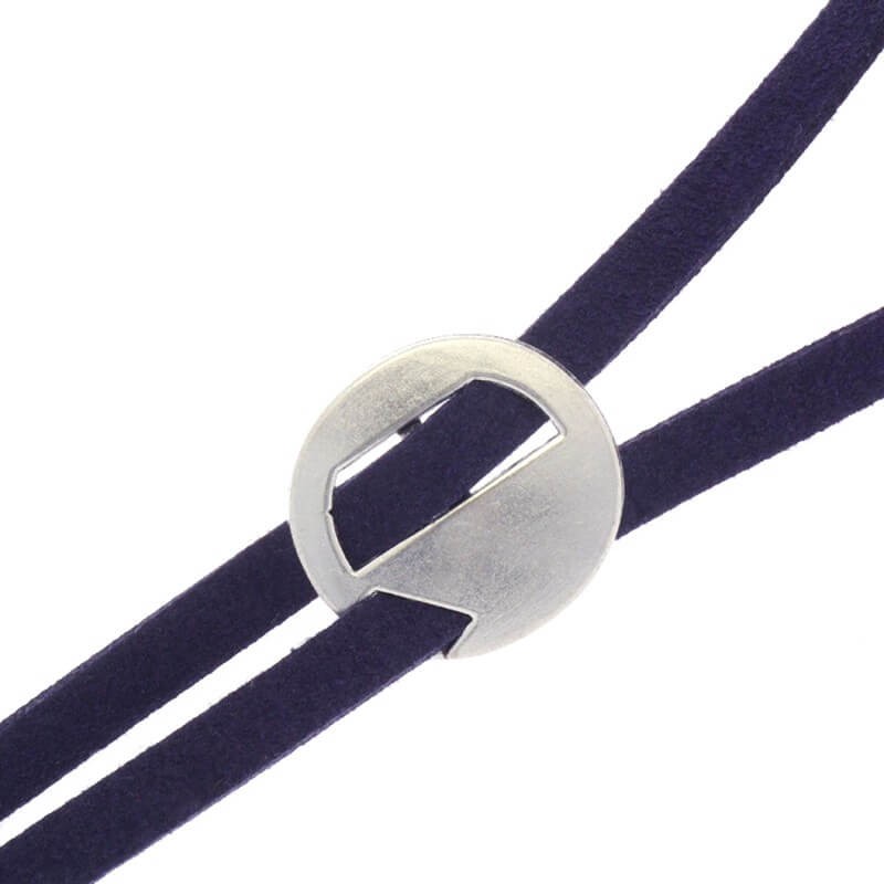 Suede leather strap 5mm navy blue 1m RZZAE03