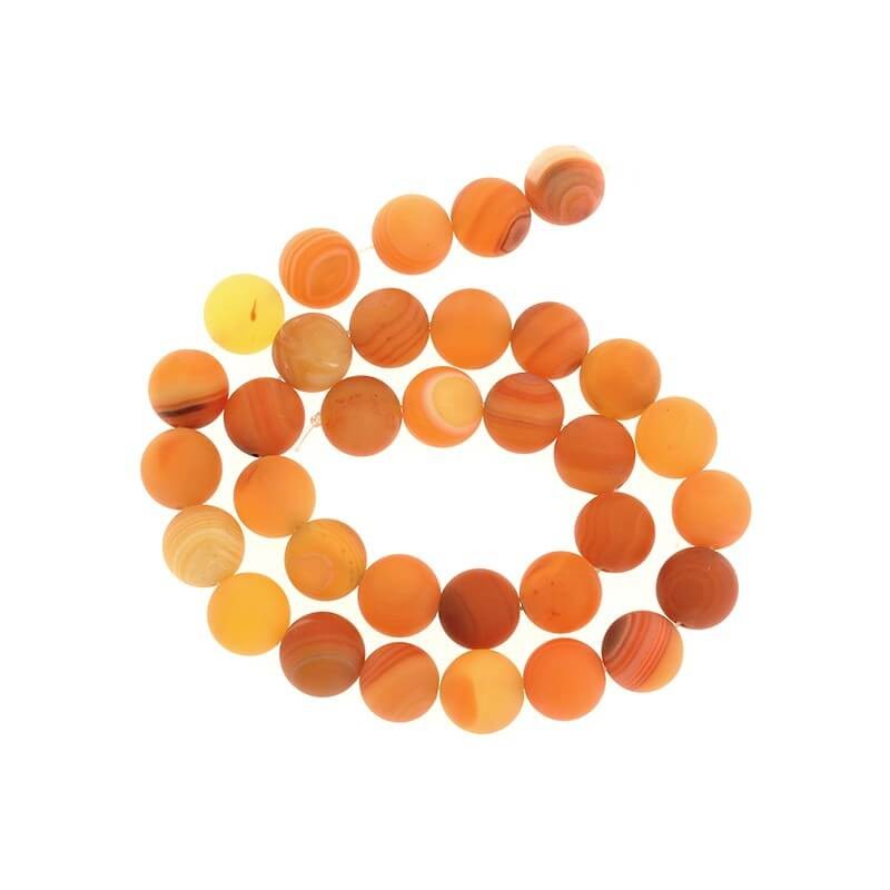 Beads agate mat carnelian balls 12mm 30pcs (cord) KAAGM1201