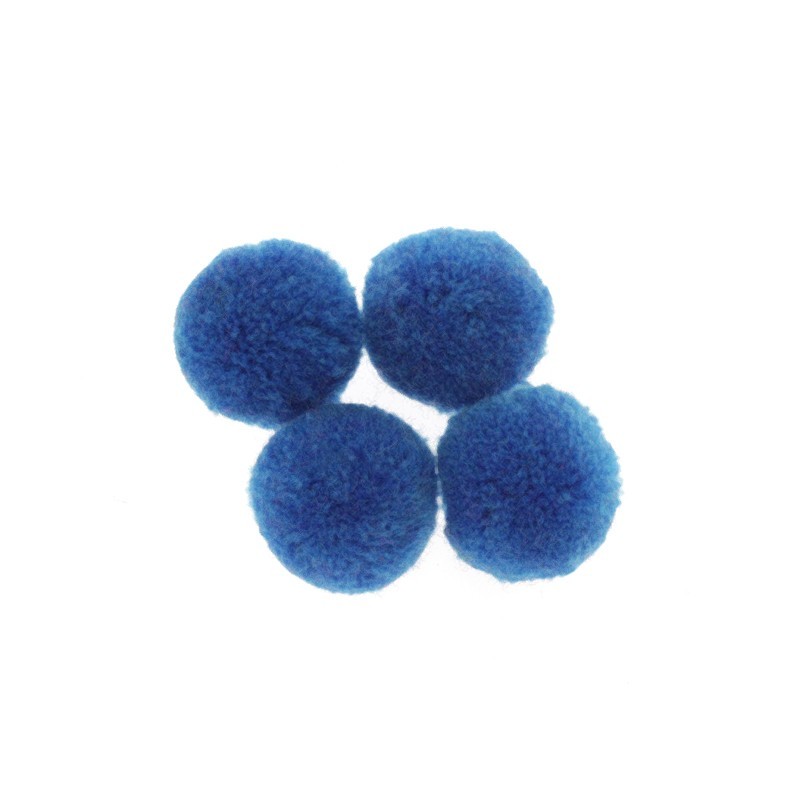 Pompons for jewelry 30mm royal blue 1pc FPO3021
