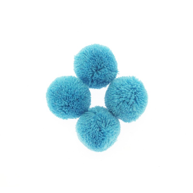 Pompons for jewelry 30mm blue 1pc FPO3022