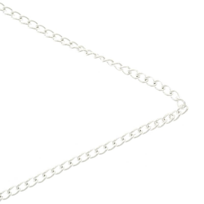 Łańcuszek/ owal twist drobny/ srebrny 3.2x2x0.6 1m LL152SS