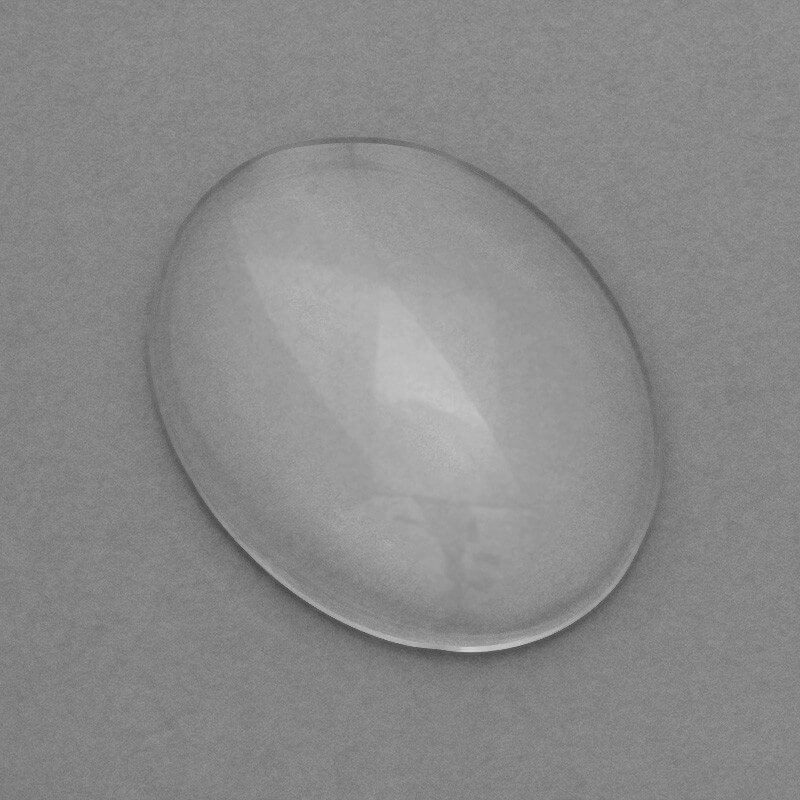 Transparent glass cabochon oval 40x50x9 mm 1 pc KBSZ4050