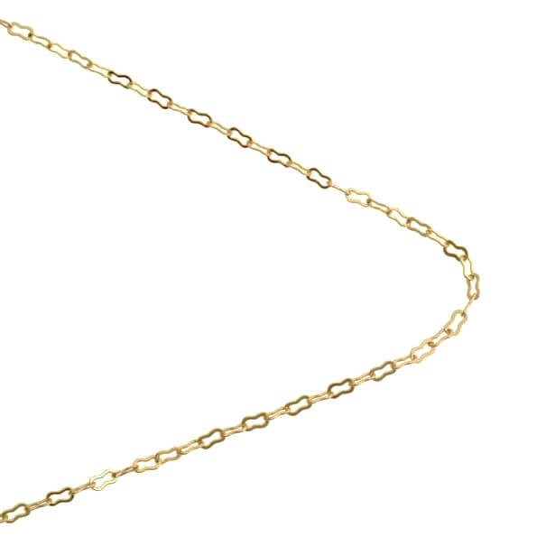 Fancy gold-plated ankier chain, matt 3.2x2x0.5mm LLUXKGM