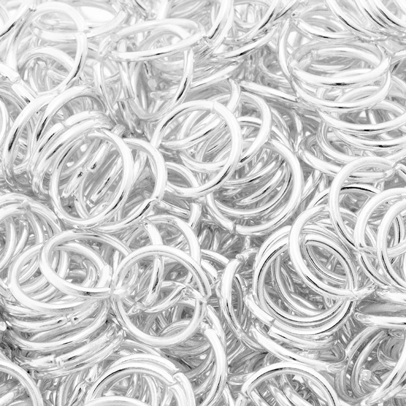 Mounting rings silver 9x1mm 100pcs SMKO0910SS