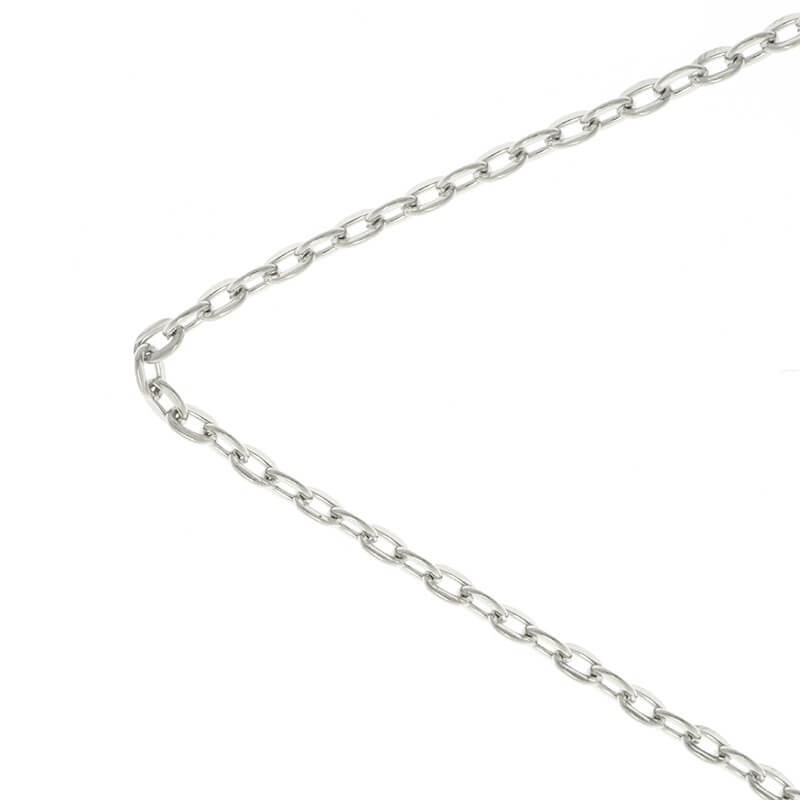 Jewelery chain ankier flat platinum 2.5x4mm 1m LL161PL