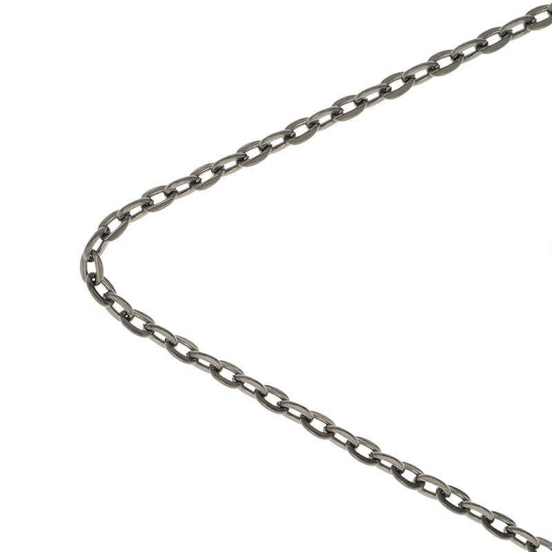 Jewelery chain ankier flat anthracite 2.5x4mm 1m LL161AN