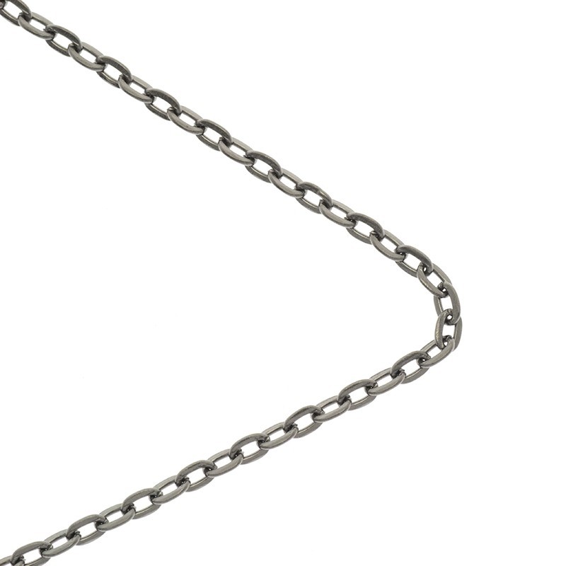Jewelery chain ankier flat anthracite 2.8x4.2mm 1m LL162AN