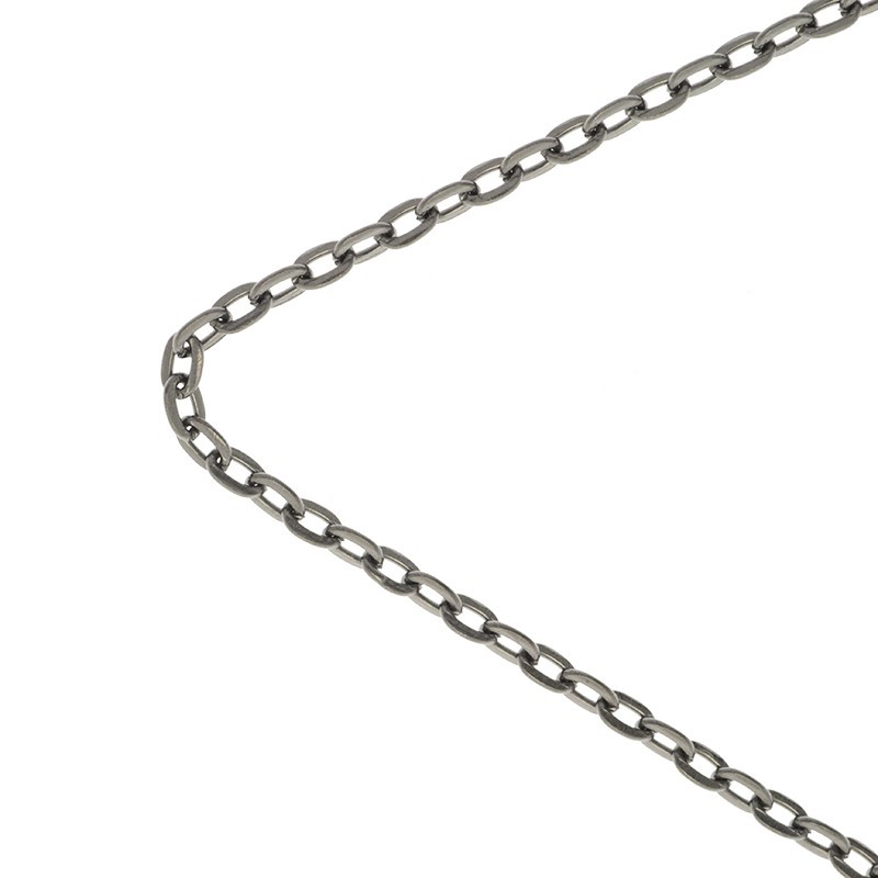 Jewelery chain ankier flat anthracite 2.8x4.2mm 1m LL162AN