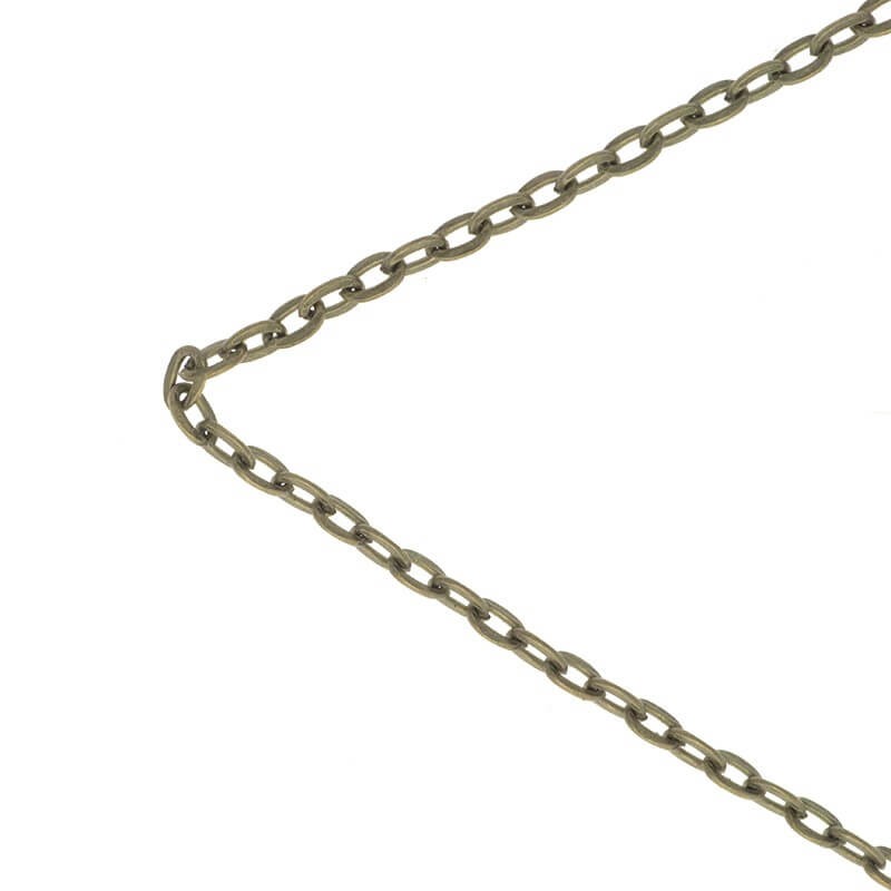 Flat ankier jewelry chain antique bronze 2.8x4.2mm 1m LL162AB