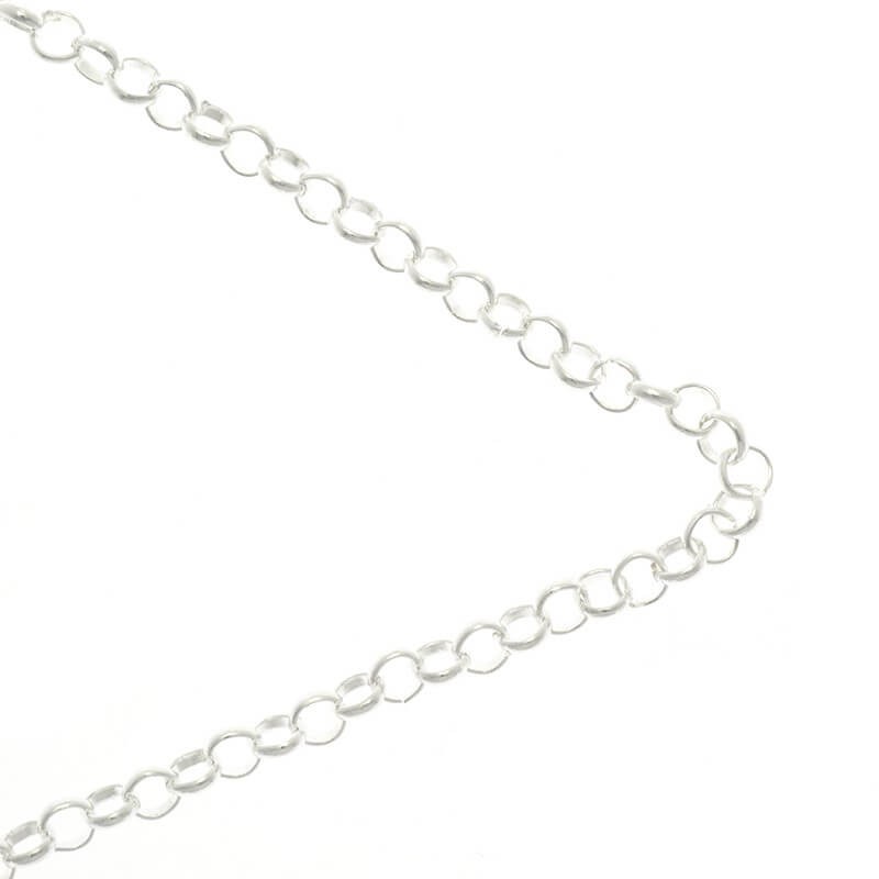 Łańcuszek rolo jasny srebrny 3.5mm 1m LL160SS