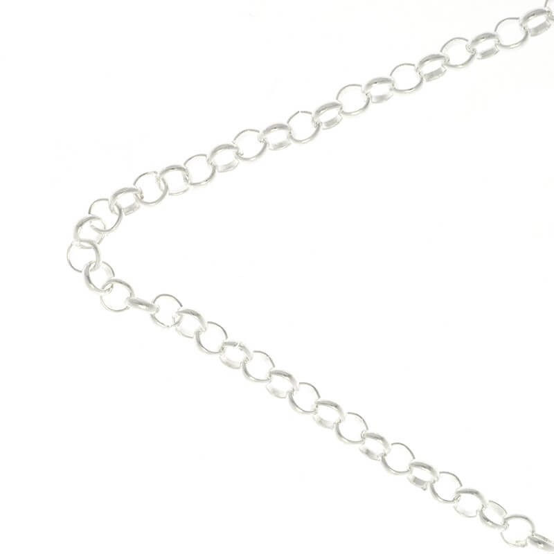 Łańcuszek rolo jasny srebrny 3.5mm 1m LL160SS