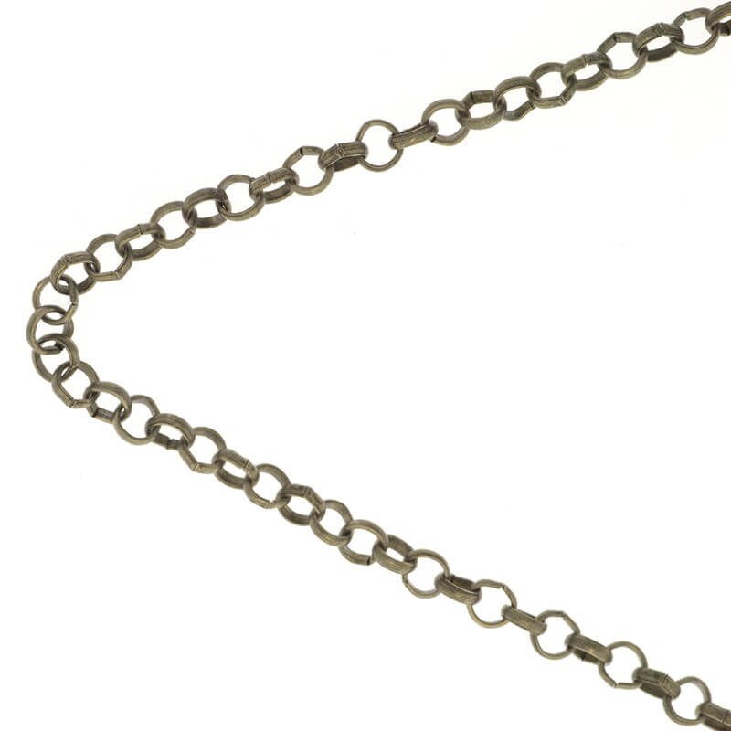 Antique bronze roll chain 3.5mm 1m LL160AB