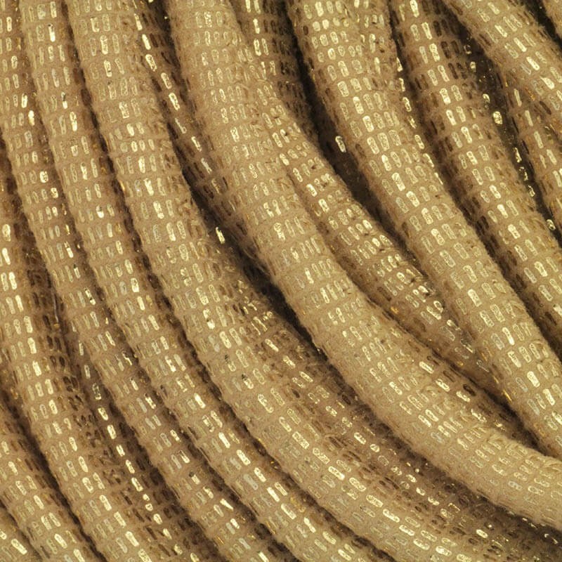 Strap sewn suede golden camel 5x7mm with a spool of 1m RZSZ31