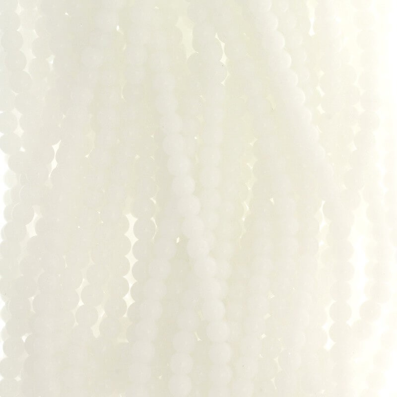 Perfect beads 6mm beads 136 pieces milky white SZPF0617