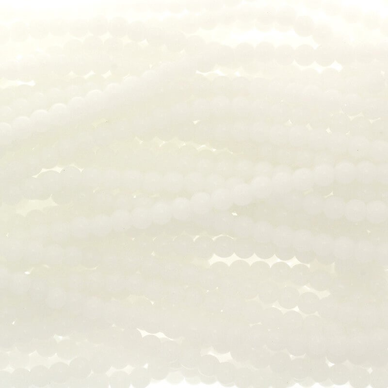 Perfect beads 6mm beads 136 pieces milky white SZPF0617