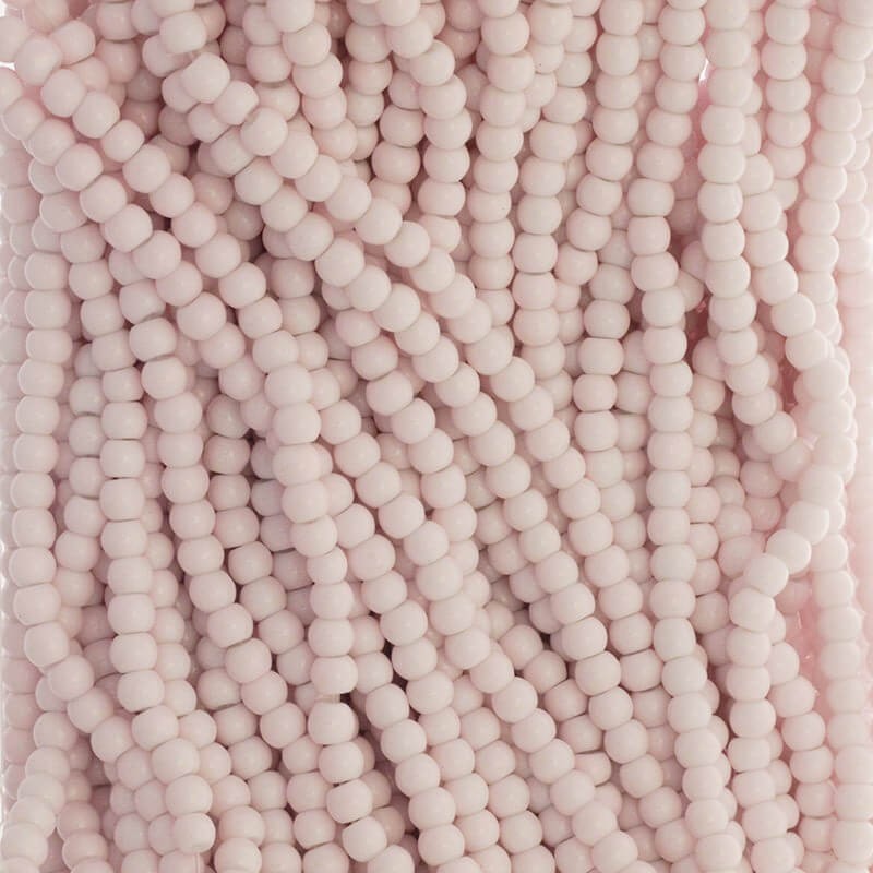 Milky beads / glass 6mm light pink 139 pieces SZTP00610
