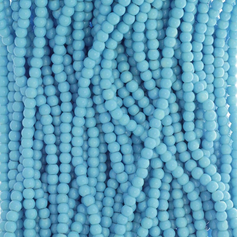 Milky / glass beads 6mm blue 160 pieces SZTP00616