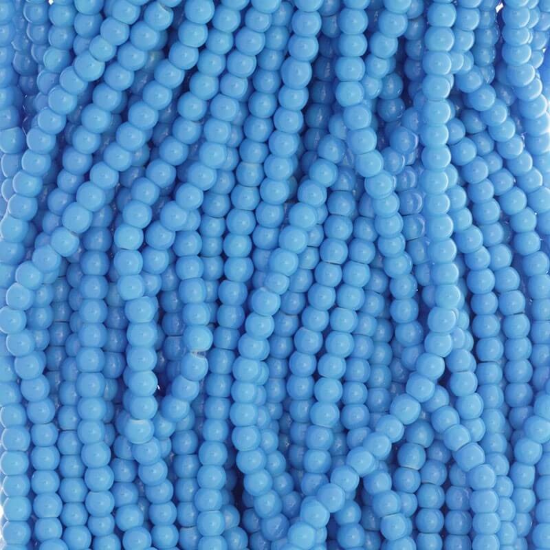 Milky / glass beads 6mm intense blue 160 pieces SZTP00617