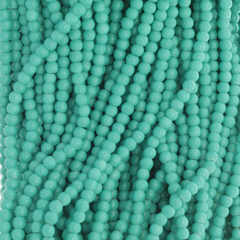 Milky beads / glass 6mm turquoise 160 pieces SZTP00620