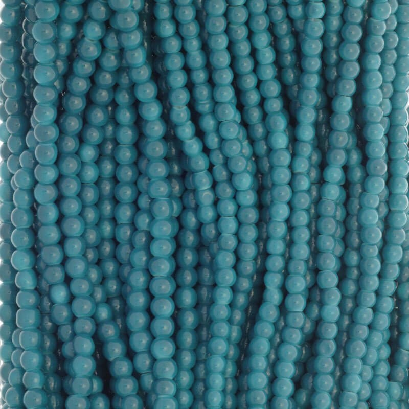 Milky / glass beads 6mm turquoise green 160 pieces SZTP0622