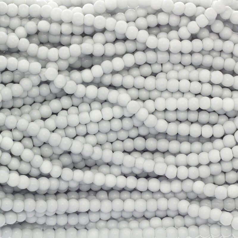 Milky / glass beads 6mm pastel gray 160 pieces SZTP00623