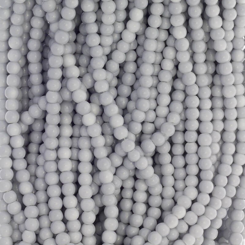 Milky / glass beads 6mm gray 160 pieces SZTP0624