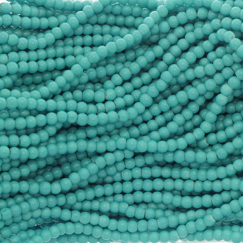 Milky beads / glass 6mm turquoise 160 pieces SZTP00621