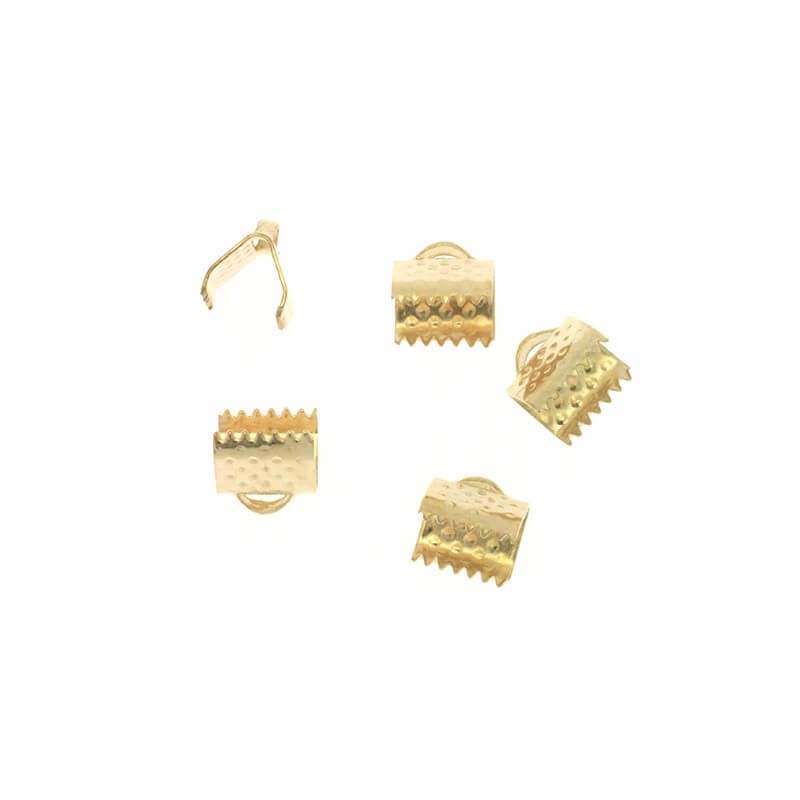 Gold crocodile clips 8x8x3mm 20pcs LAPZKG08