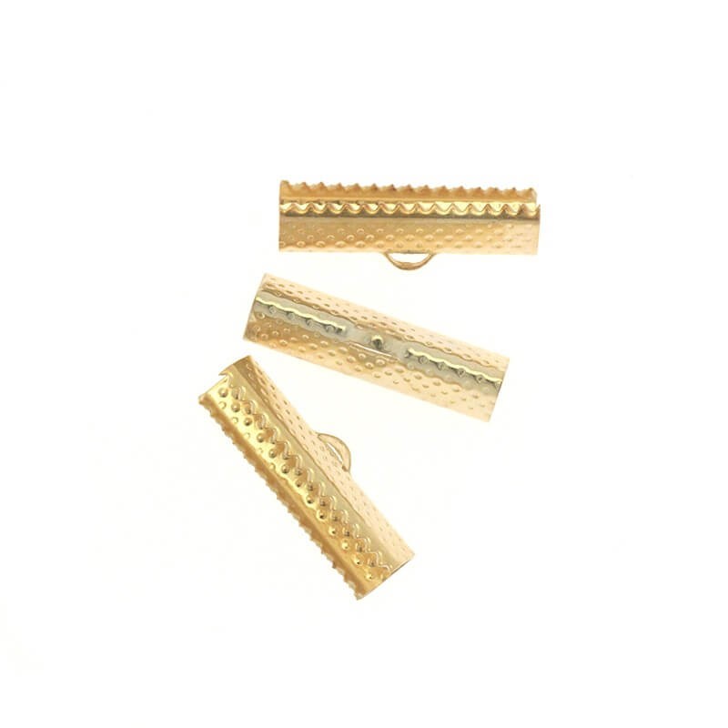 Gold crocodile clips for bracelets 25x8x5.5mm 10pcs LAPZKG25