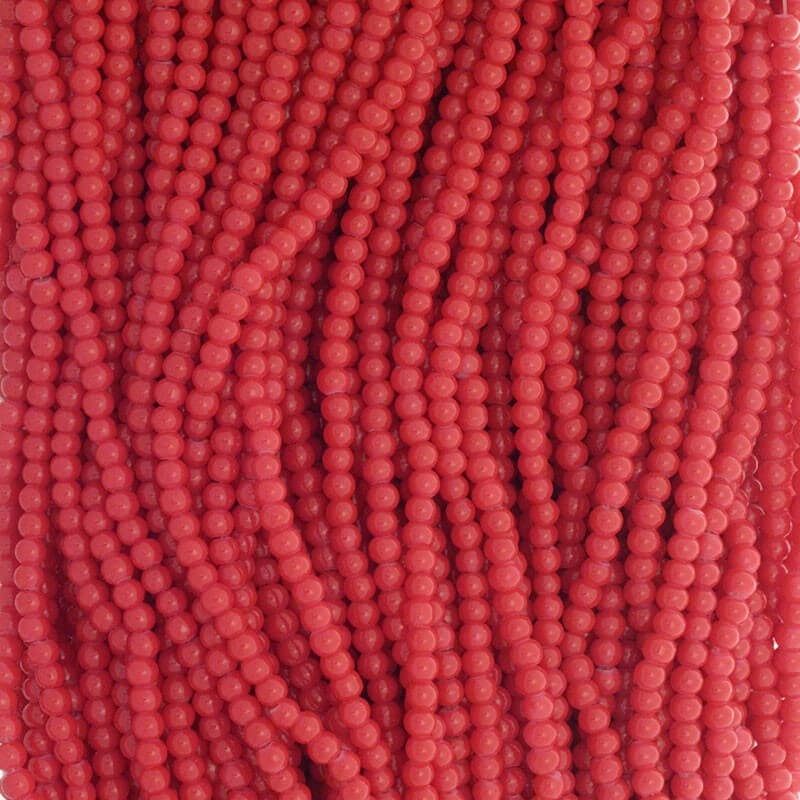 Milky beads / glass 4mm red 210 pieces SZTP0408