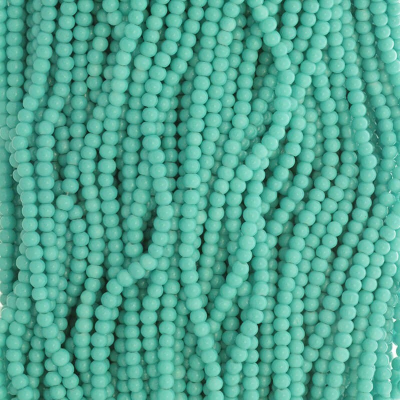 Milky beads / glass 4mm turquoise 210 pieces SZTP00420