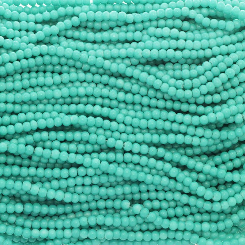 Milky beads / glass 4mm turquoise 210 pieces SZTP00421
