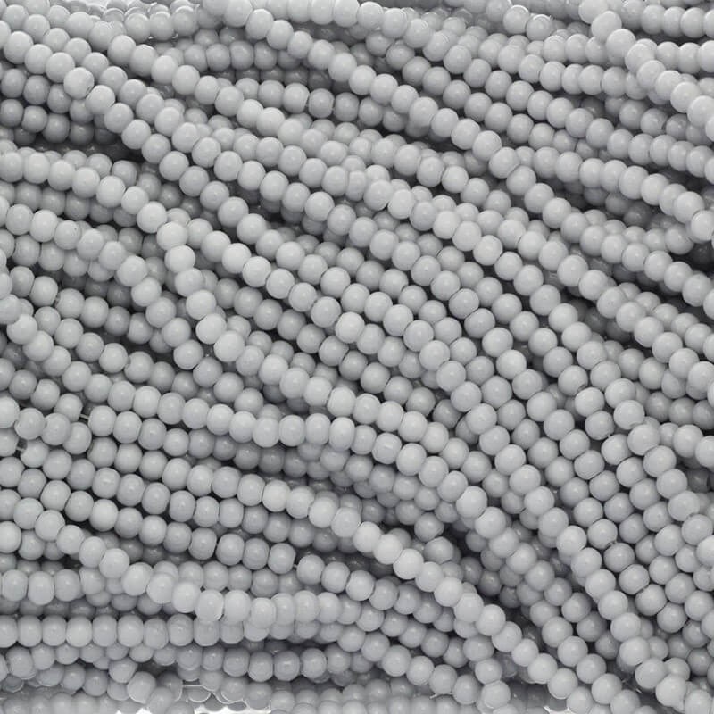 Milky / glass beads 4mm gray 210 pieces SZTP00424