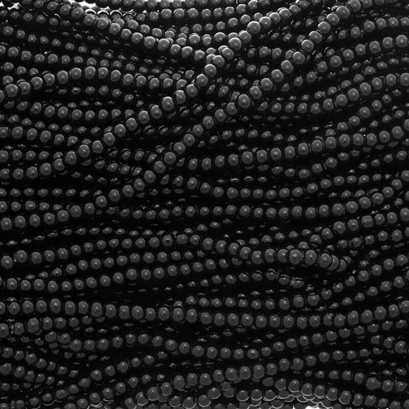 Milky / glass beads 4mm black 210 pieces SZTP00425