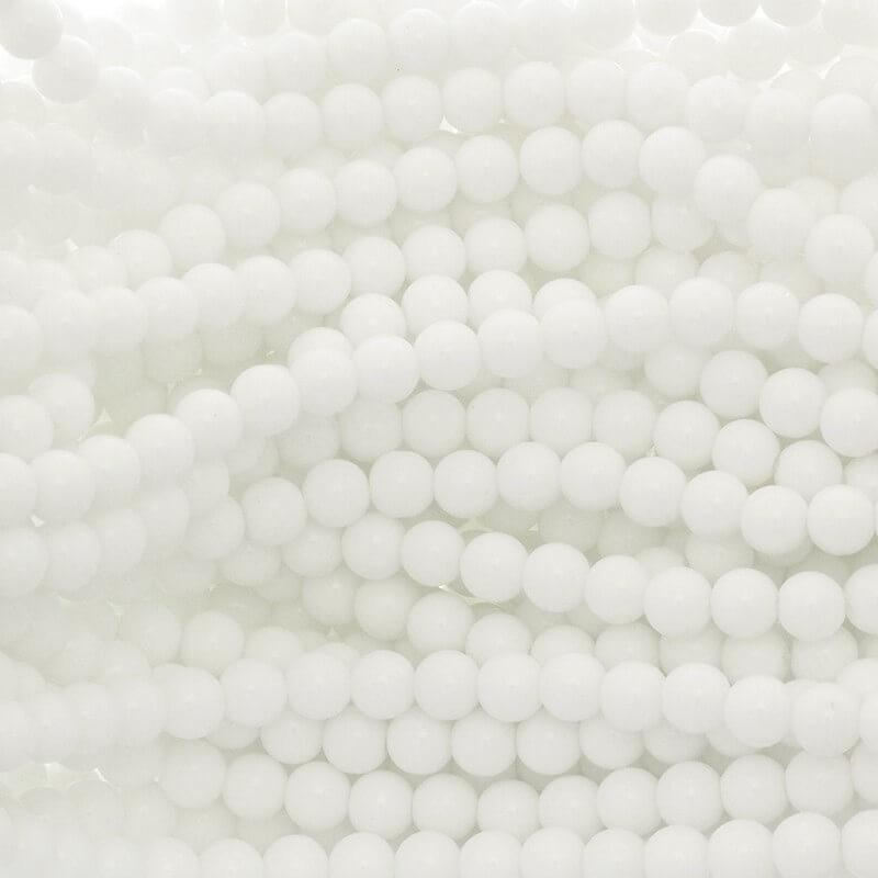 Perfect beads 8mm beads 100 pieces white SZPF0830